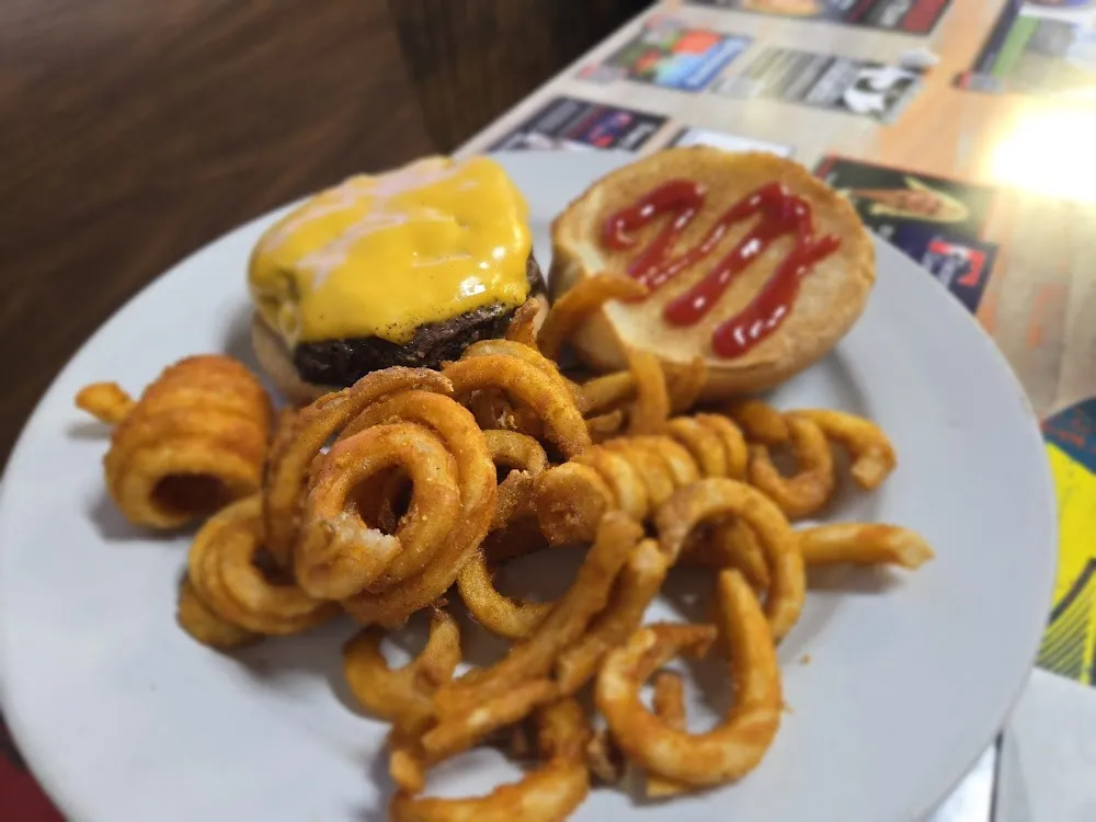 Regular Cheeseburger with French Fries